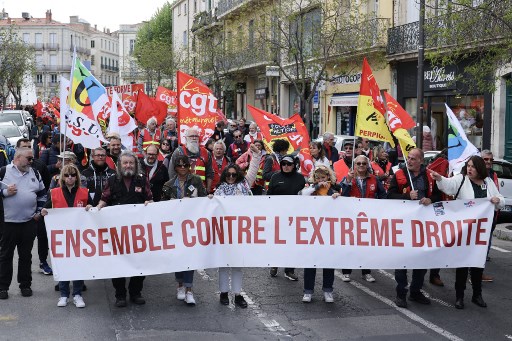 manifestation contre l'extrême droite à Béziers