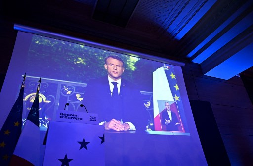 Allocution d'Emmanuel Macron le 9 juin 2024, à l'issue des résultats des élections européennes donnant le Rassemblement national largement vainqueur.