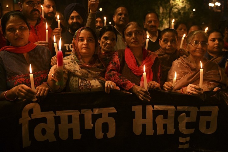 Manifesation du Parti du Congrès en Inde