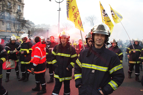 Manifestation des pompiers