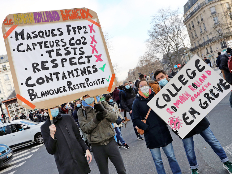 Manifestation education nationale, Paris 13 janvier 2022