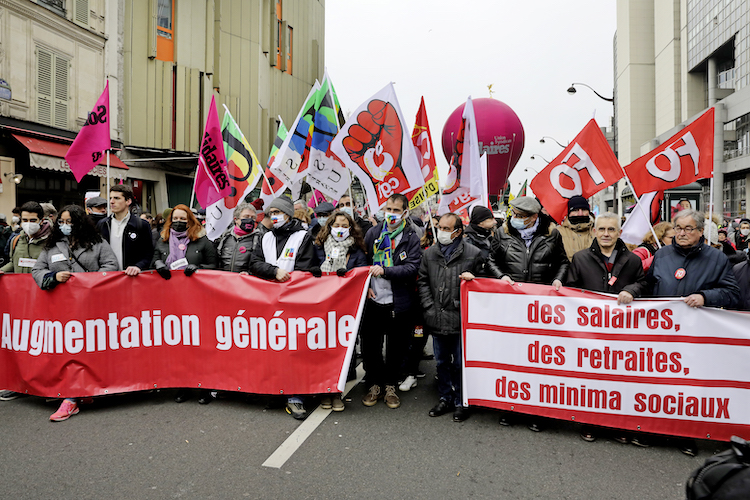 Manifestation pour les salaires 27 janvier 2022