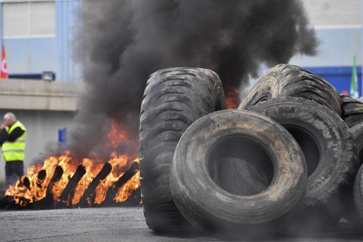 FRANCE-ECONOMY-TRANSPORT-LABOUR-INDUSTRY-MICHELIN-DEMO