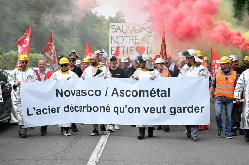 FRANCE-INDUSTRY-MANUFACTURING-STEEL-ECONOMY-LABOUR-PROTEST