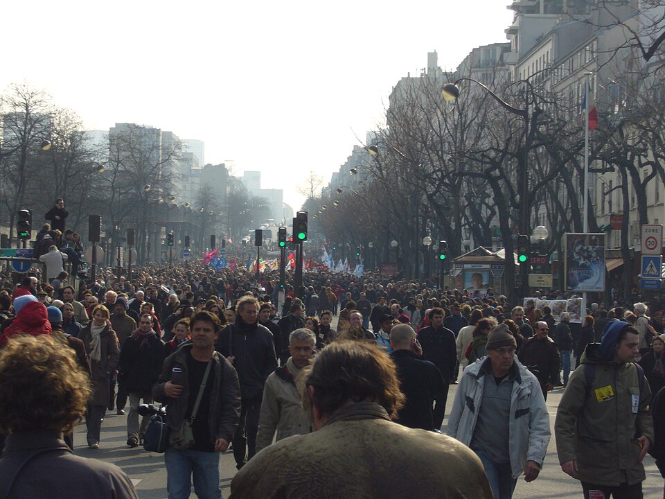 Manifestation contre le CPE en 2006, à Paris.