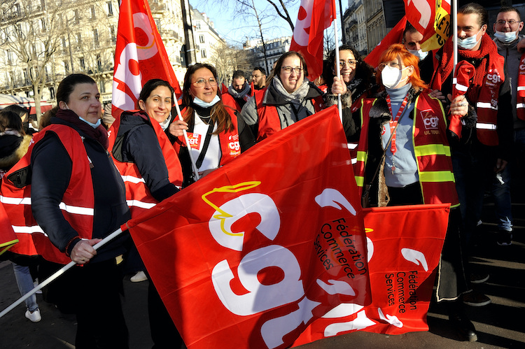 Manifestation à l'appel de la fédération Commerce-CGT